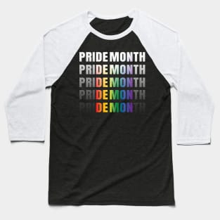 Pride Month Demon LGBT Gay Pride Month Transgender Lesbian Baseball T-Shirt